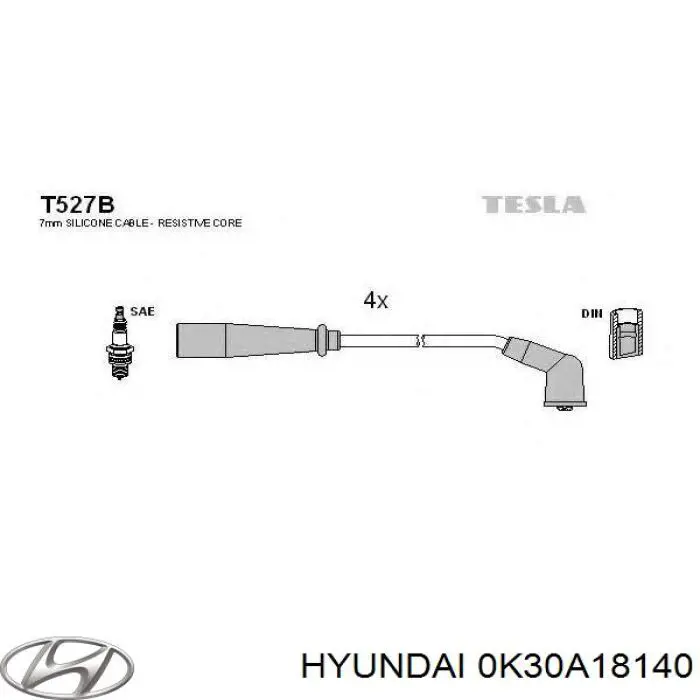 Comprar 0K30A18140 Hyundai/Kia Cable de bujía