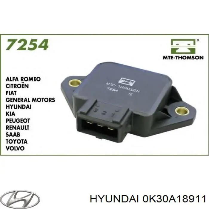 0K30A18911 Hyundai/Kia sensor tps