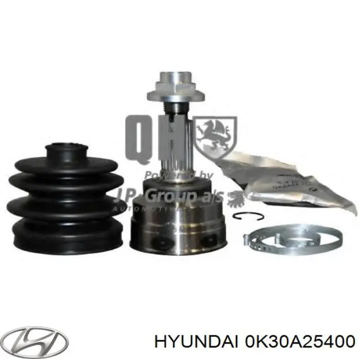 0K30A25400 Hyundai/Kia árbol de transmisión delantero derecho