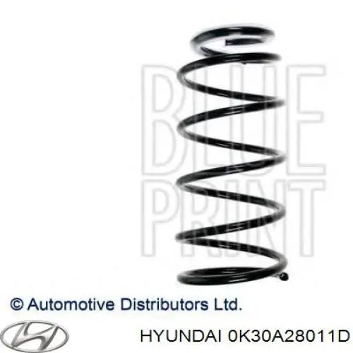 0K30A28011D Hyundai/Kia muelle de suspensión eje trasero