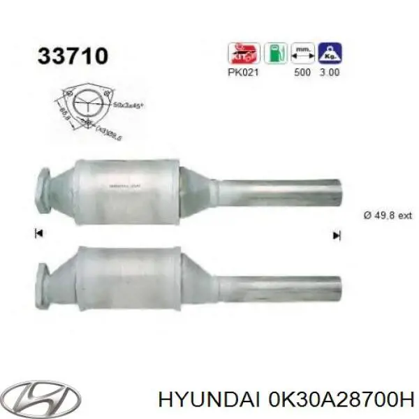 0K30A28700H Hyundai/Kia amortiguador trasero