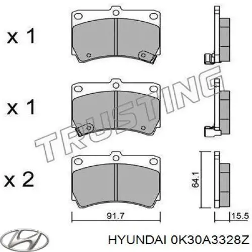 Pastillas de freno delanteras Mazda 323 BA