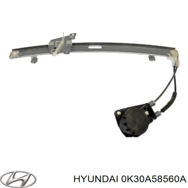 0K30A58560 Hyundai/Kia mecanismo de elevalunas, puerta delantera derecha