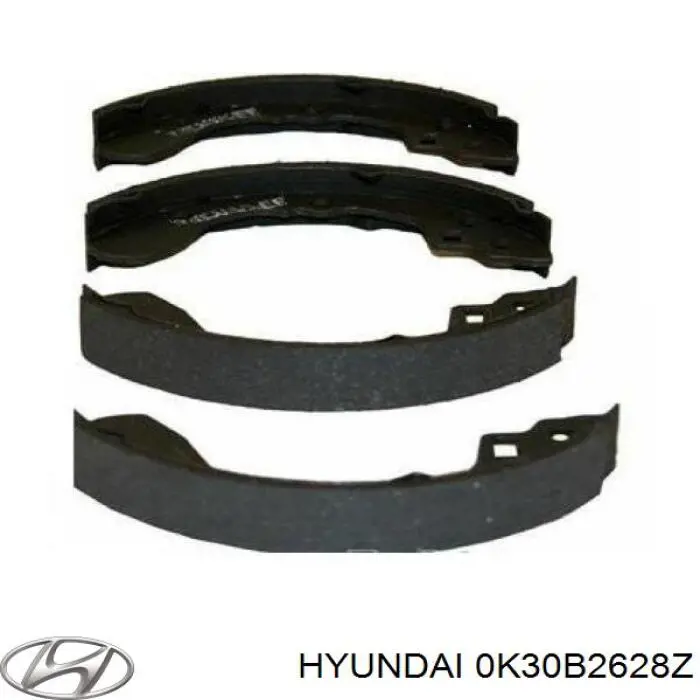 0K30B2628Z Hyundai/Kia zapatas de frenos de tambor traseras