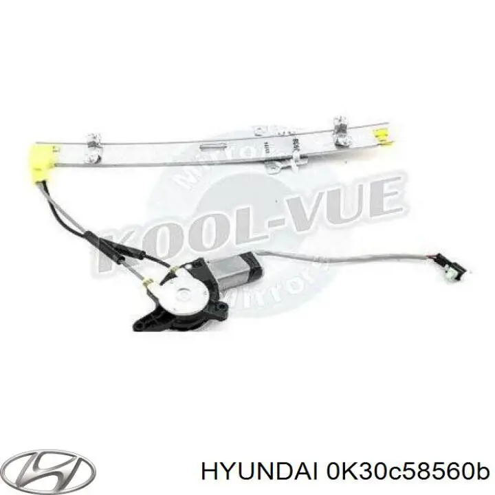 0K30C58560 Hyundai/Kia mecanismo de elevalunas, puerta delantera derecha