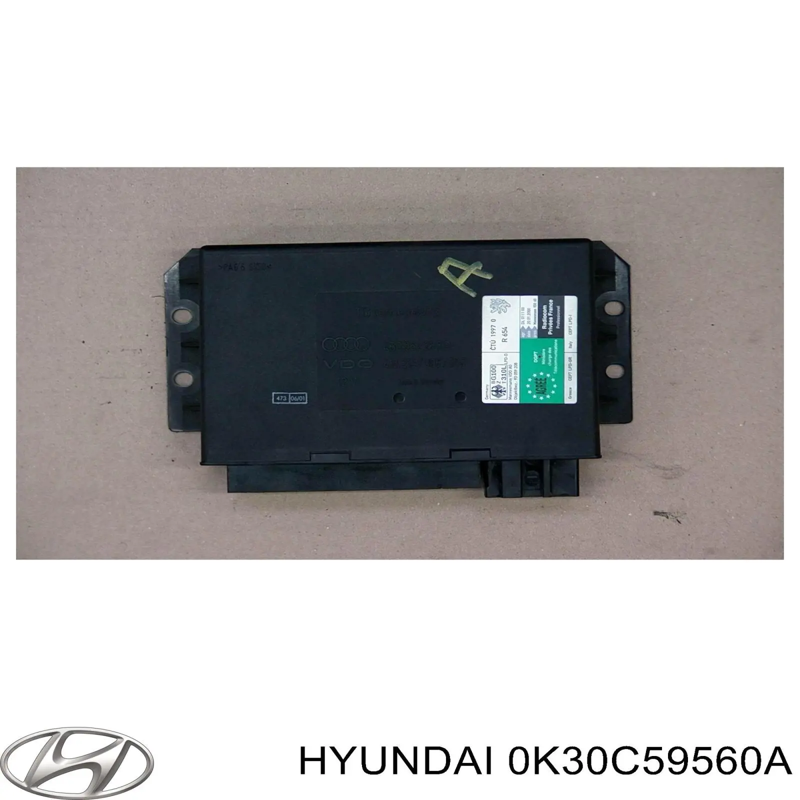 Mecanismo de elevalunas delantero izquierdo 0K30C59560B Hyundai/Kia