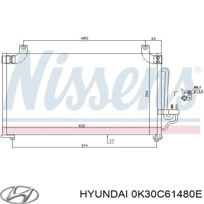 Aire acondicionado capacitor Hyundai/Kia 0K30C61480E precio, desde 68,12 EUR