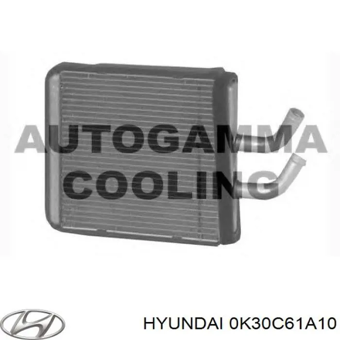 0K30C61A10 Hyundai/Kia radiador de calefacción