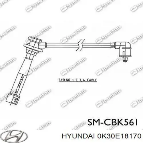 274002X170 Hyundai/Kia juego de cables de encendido