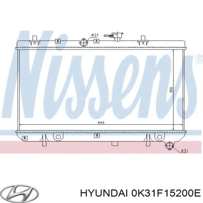 Água radiador Hyundai/Kia 0K31F15200E precio, desde 67,57 EUR