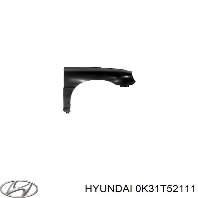 0K31T52111 Hyundai/Kia guardabarros delantero derecho