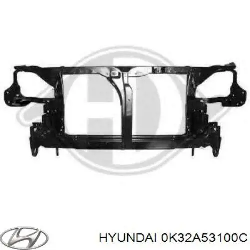 0K32A53100C Hyundai/Kia soporte de radiador completo