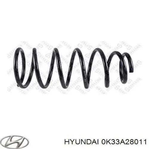 0K33A28011 Hyundai/Kia muelle de suspensión eje trasero