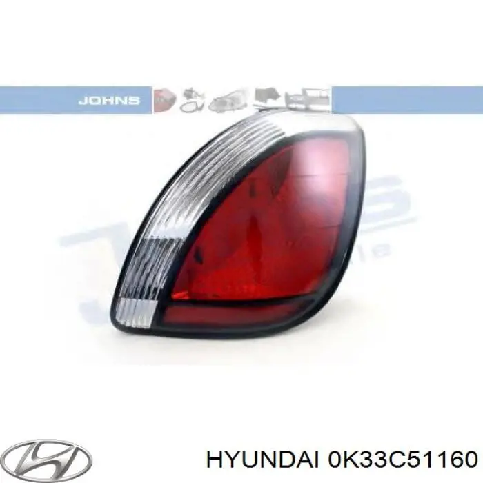 0K33C51160 Hyundai/Kia piloto posterior izquierdo