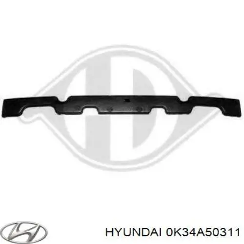 0K34A50311 Hyundai/Kia absorbente parachoques trasero