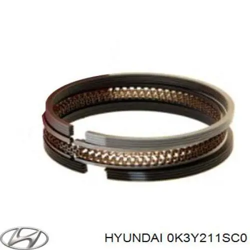 0K3Y211SC0 Hyundai/Kia juego de aros de pistón, motor, std