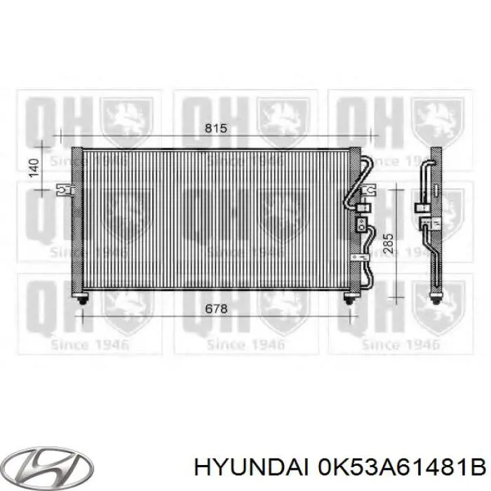 Condensador Hyundai/Kia 0K53A61481B