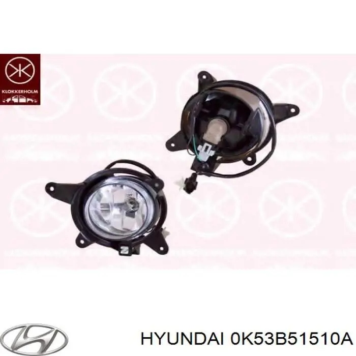 0K53B51510A Hyundai/Kia Faro antiniebla derecho