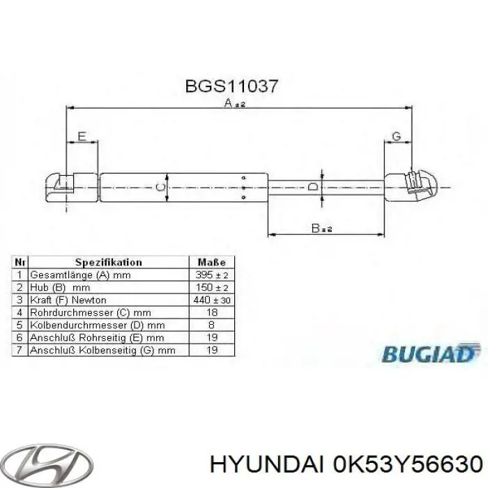 0K53Y56630 Hyundai/Kia