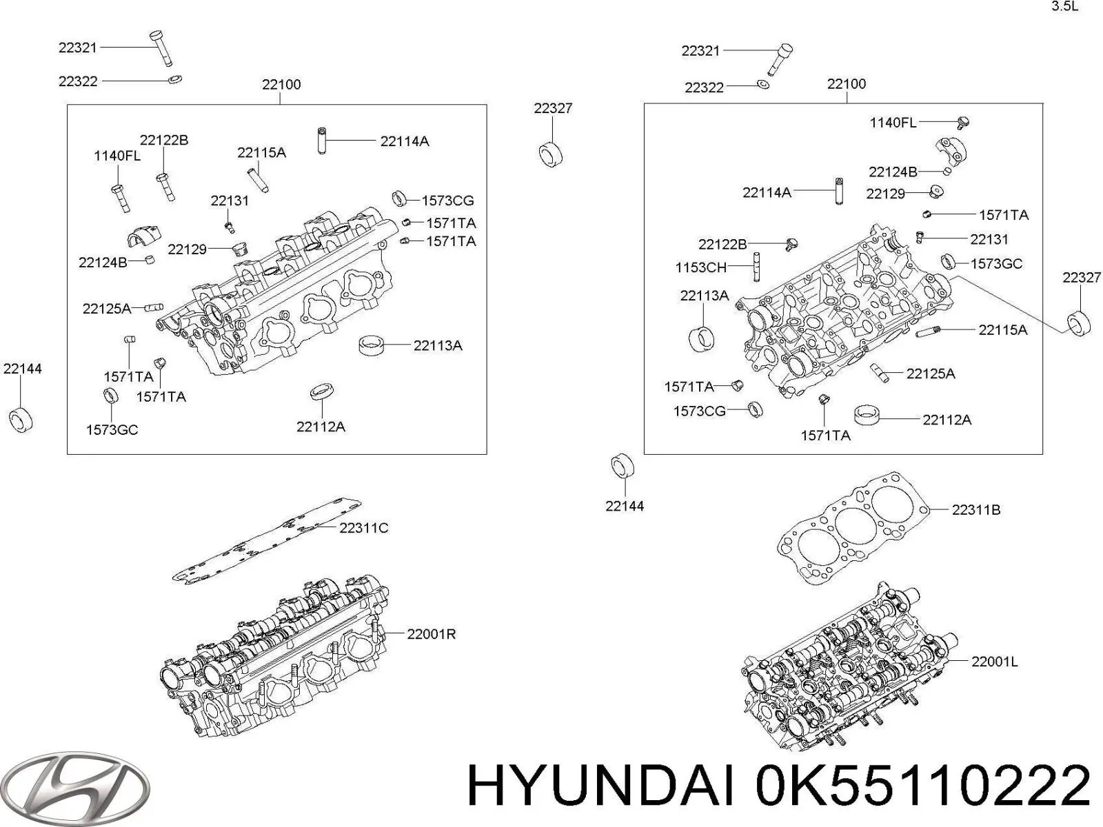 0K55110222 Hyundai/Kia