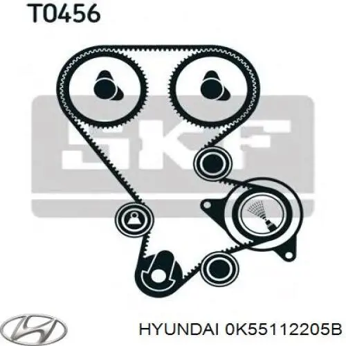 0K55112205B Hyundai/Kia correa distribución