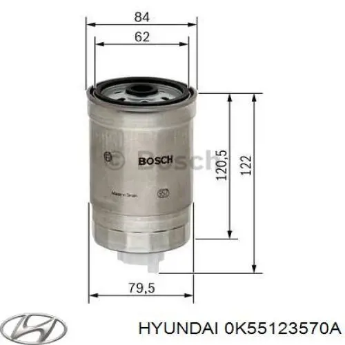 Filtro de combustible 0K55123570A Hyundai/Kia
