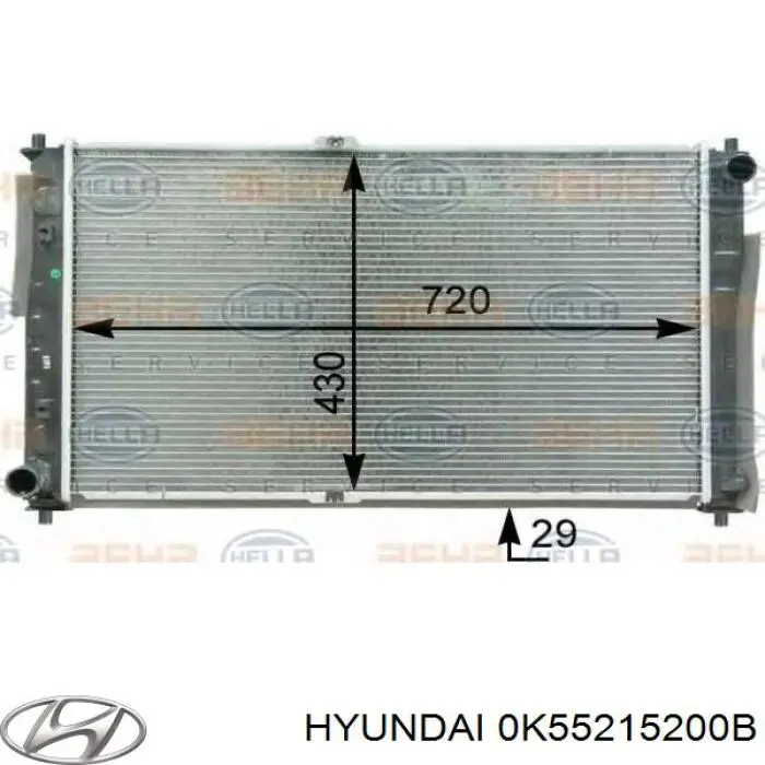 0K55215200B Hyundai/Kia radiador