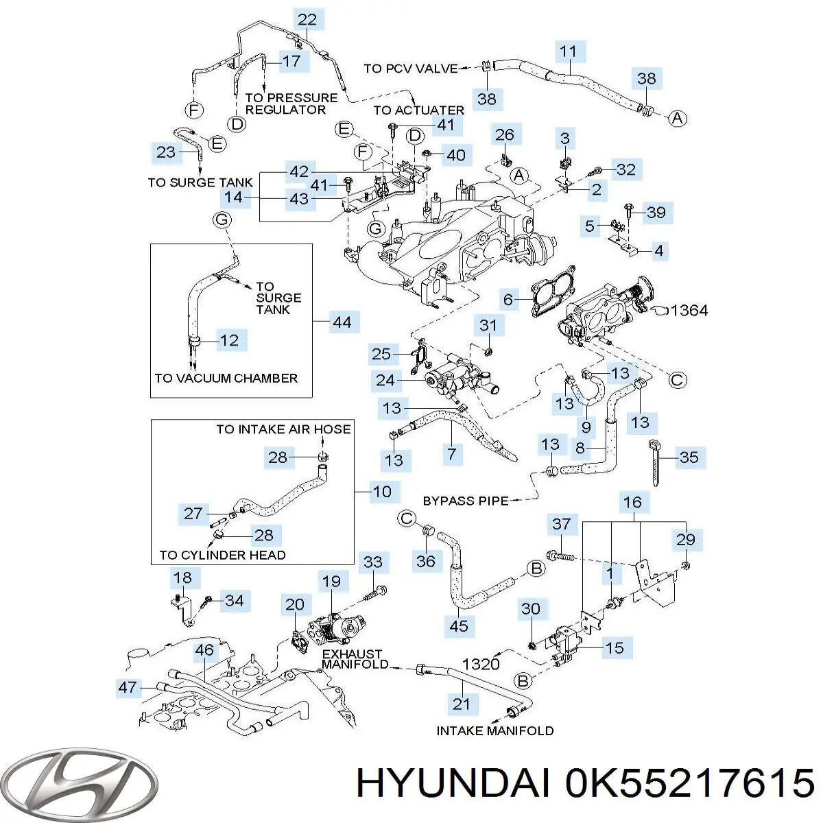 0K55217615A Hyundai/Kia