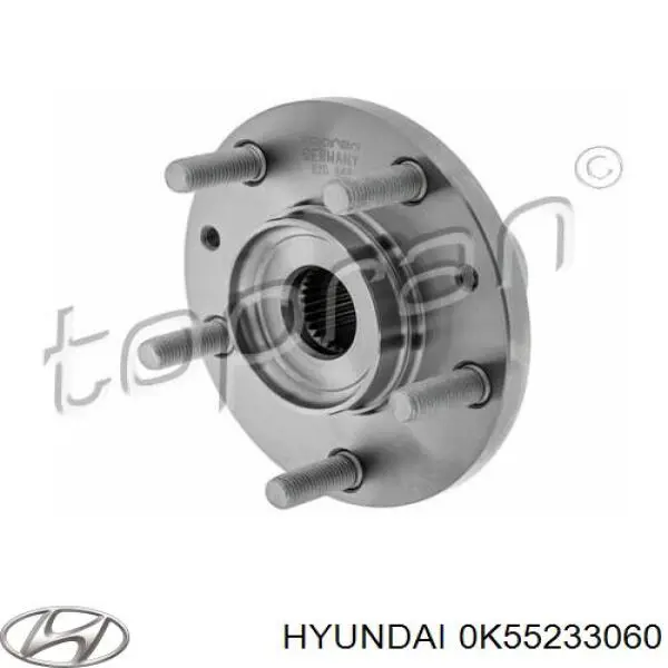 0K55233060 Hyundai/Kia cubo de rueda delantero