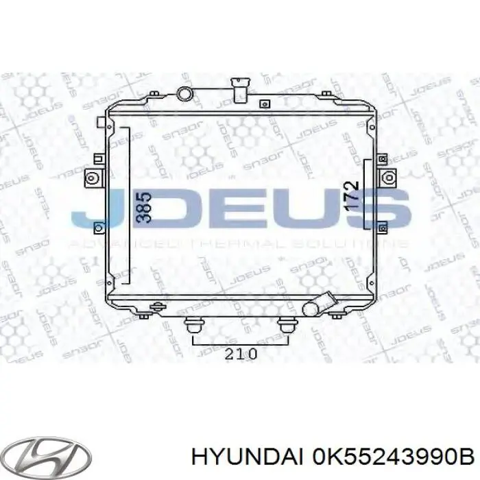 0K55243990B Hyundai/Kia tubo flexible de frenos delantero izquierdo