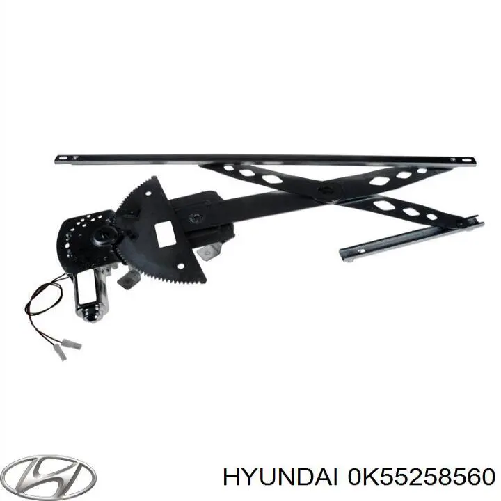 0K55258560B Hyundai/Kia mecanismo de elevalunas, puerta delantera derecha