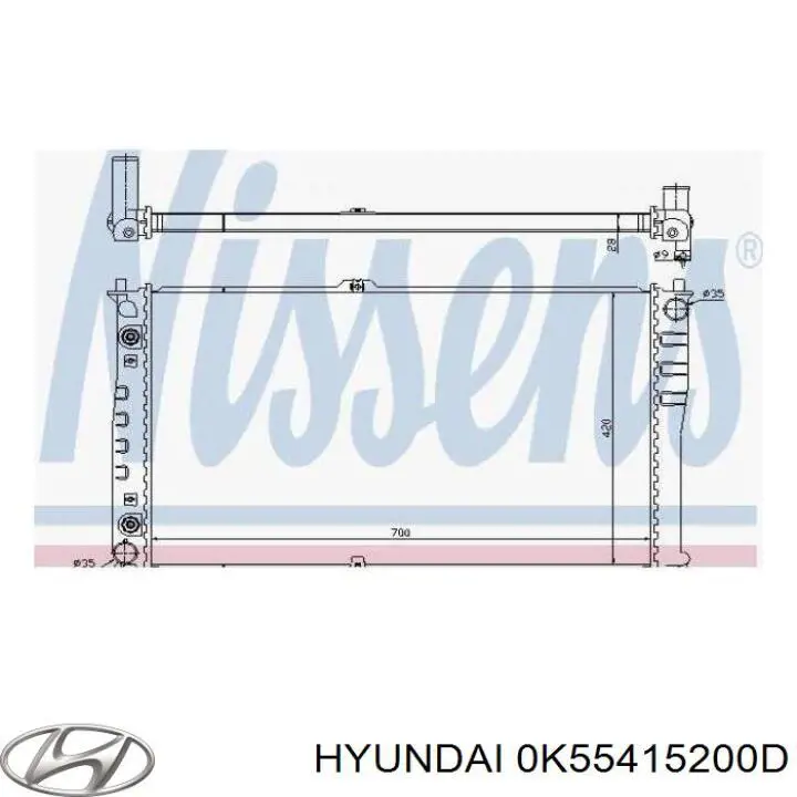 0K55415200D Hyundai/Kia radiador refrigeración del motor