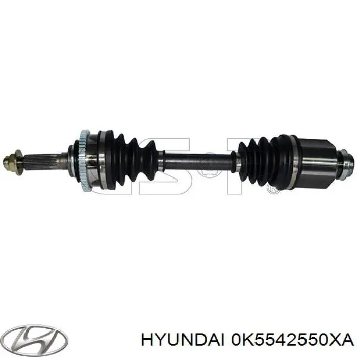 0K5542550XA Hyundai/Kia árbol de transmisión delantero derecho