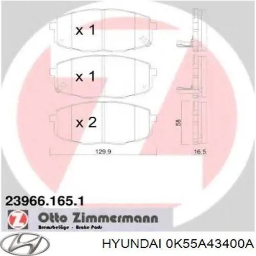 Cilindro maestro de frenos Hyundai/Kia 0K55A43400A precio, desde 62,44 EUR