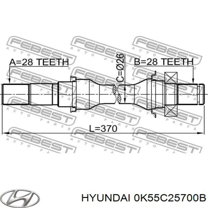 0K55C25700 Hyundai/Kia