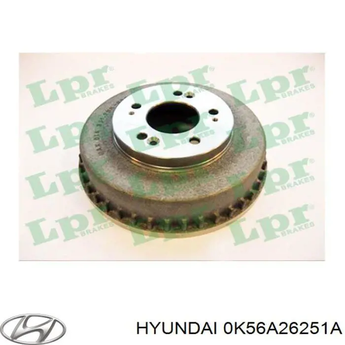 0K56A26251A Hyundai/Kia freno de tambor trasero