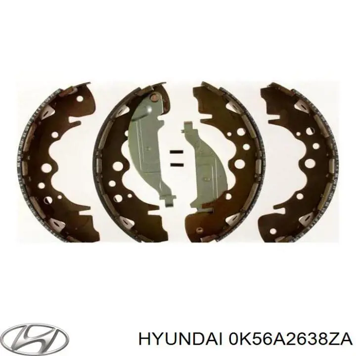 0K56A2638ZA Hyundai/Kia Zapatas de freno de tambor traseras