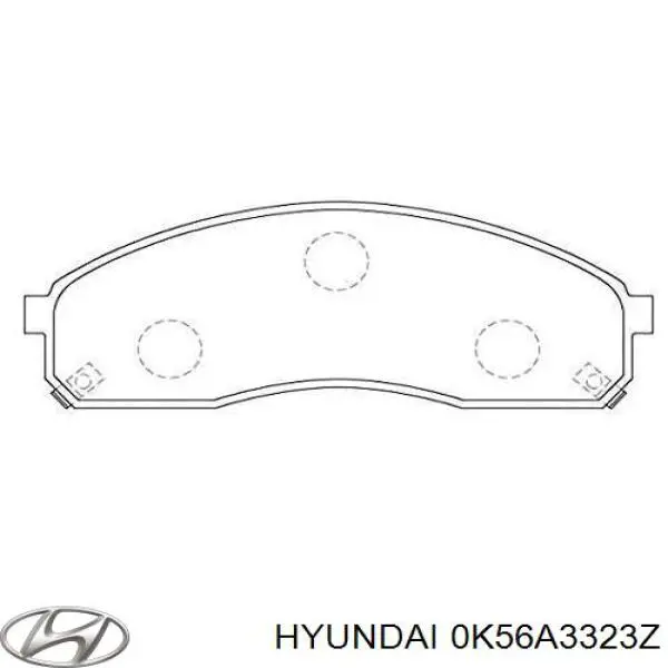 Pastillas de freno delanteras Hyundai/Kia 0K56A3323Z