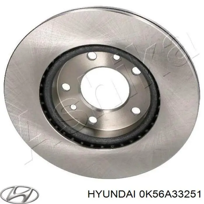0K56A33251 Hyundai/Kia disco de freno delantero