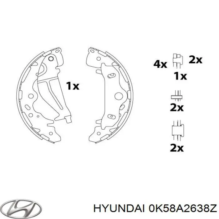 Comprar 0K58A2638Z Hyundai/Kia Zapatas de freno