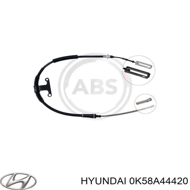 Comprar 0K58A44420 Hyundai/Kia Cable de freno de mano trasero izquierdo