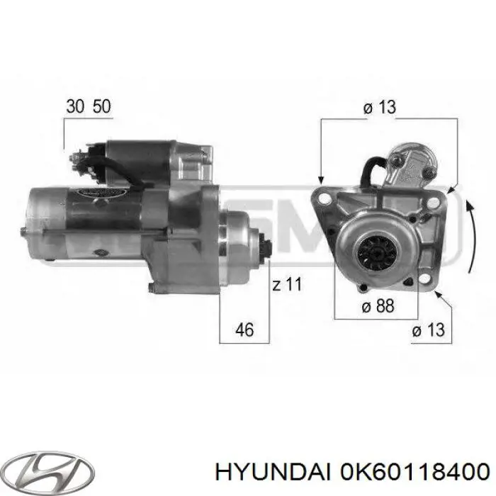 Comprar 0K60118400 Hyundai/Kia Motores de arranque