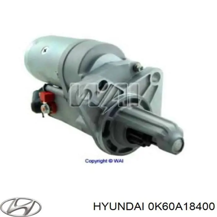 0K60A18400 Hyundai/Kia motor de arranque