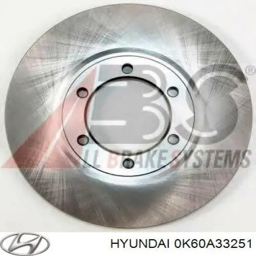 0K60A33251 Hyundai/Kia freno de disco delantero