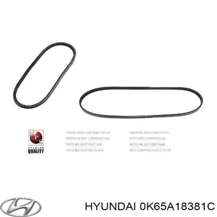 0K65A18381C Hyundai/Kia correa trapezoidal