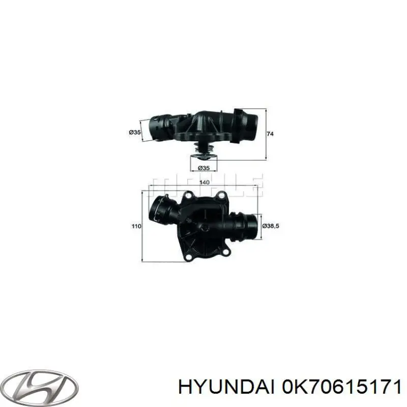 Termostato 0K70615171 Hyundai/Kia