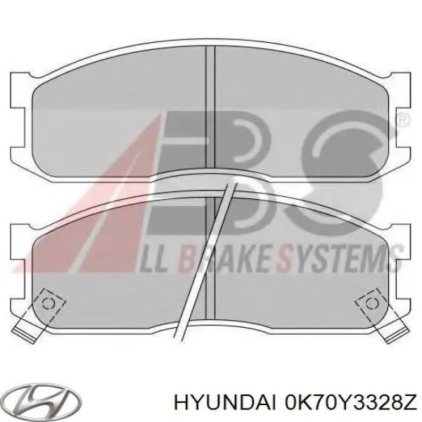 0K70Y3328Z Hyundai/Kia pastillas de freno delanteras