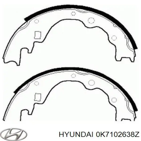 Zapatas de freno de tambor traseras Hyundai/Kia 0K7102638Z precio, desde 41,29 EUR
