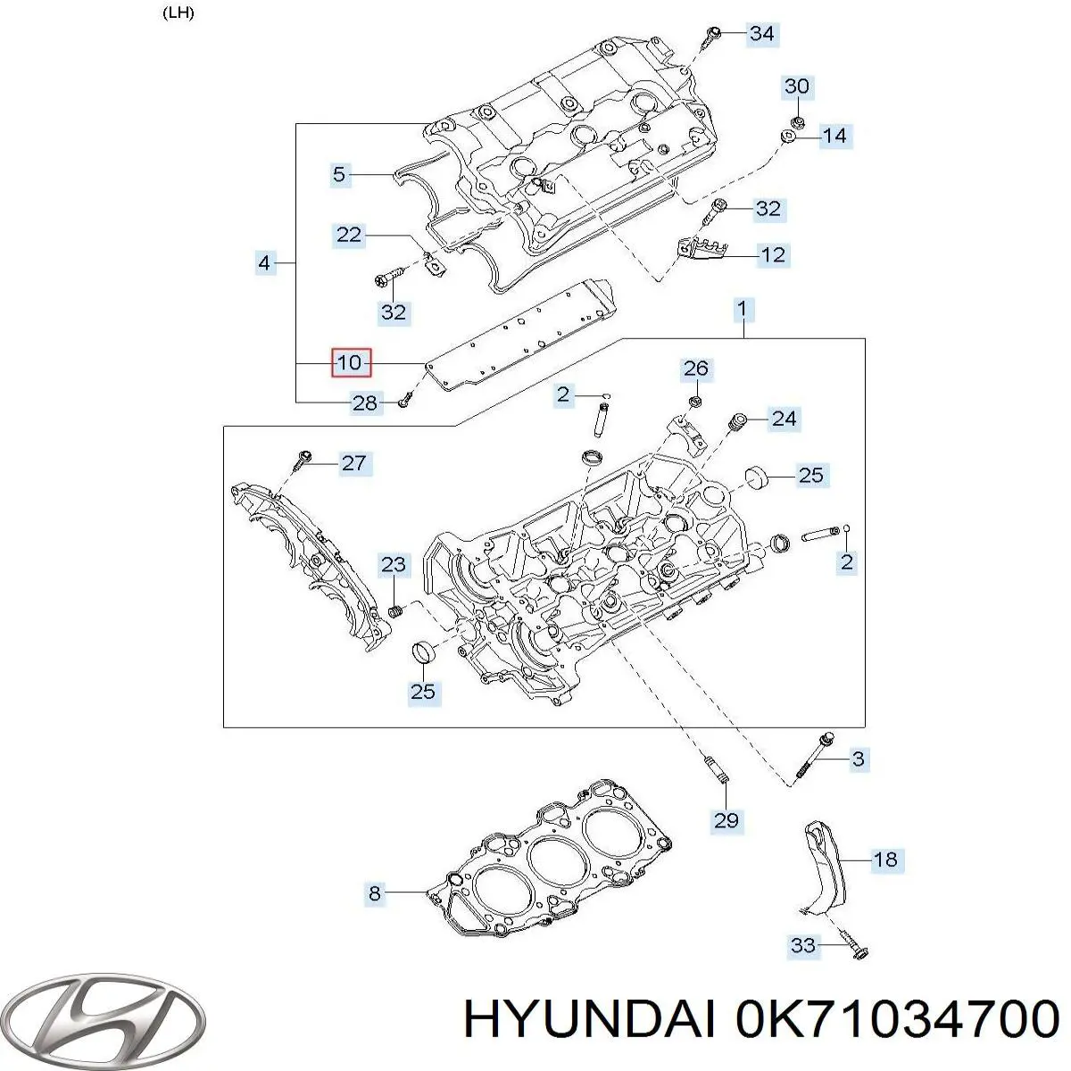 0K71034700 Hyundai/Kia Amortiguador frontal