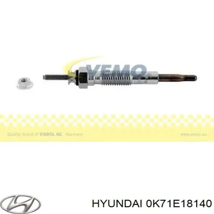0K71E18140 Hyundai/Kia bujía de precalentamiento